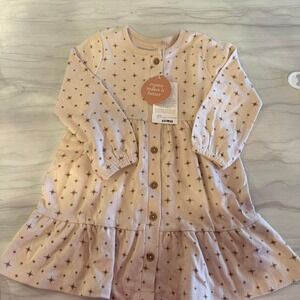 NWT makemake organic cotton Dress stars button down tiered 3-4T